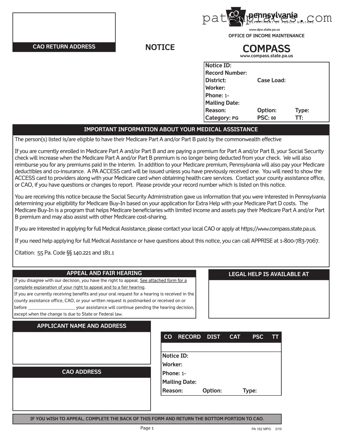 Fill in Your Pa 162 Mpg Form