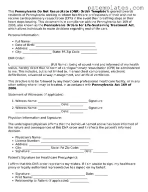 Attorney-Verified  Do Not Resuscitate Order Template for Pennsylvania
