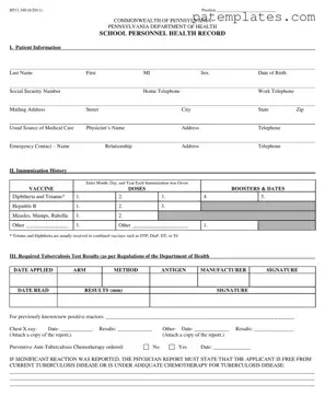 Fill in Your Pennsylvania Health Form