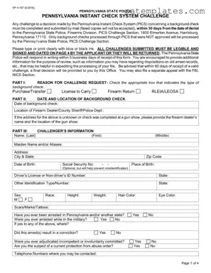 Fill in Your Pennsylvania Instant Check System Form
